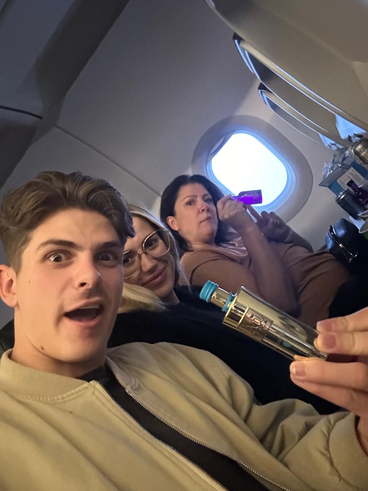 Chris and Jess on Plane